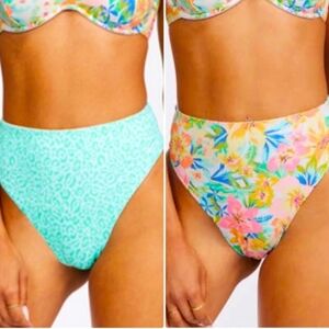 🌴NWT Billabong reversible hi rise cheeky bikini bottoms